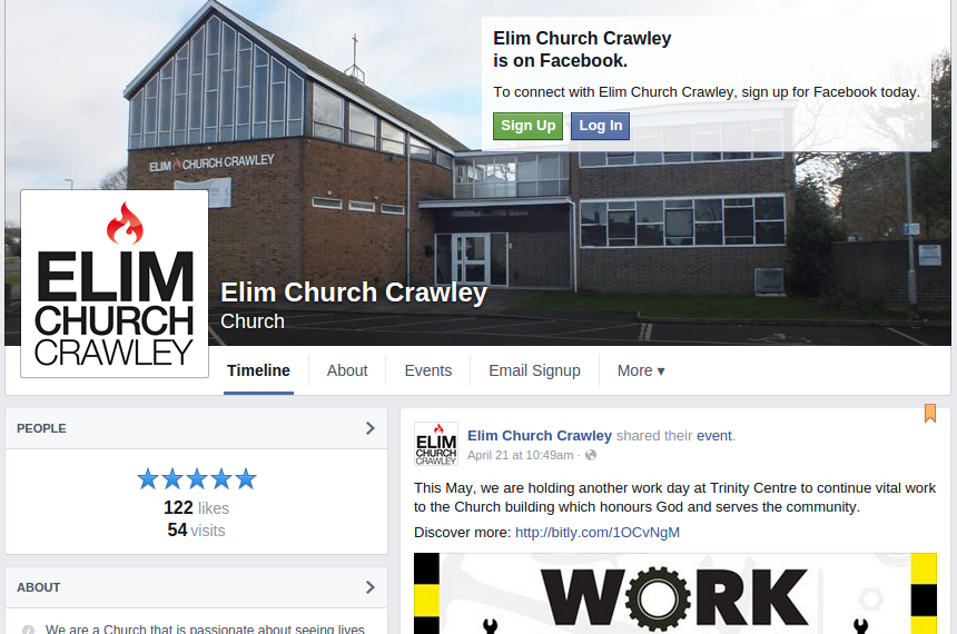 Elim Church Crawley Facebook Page